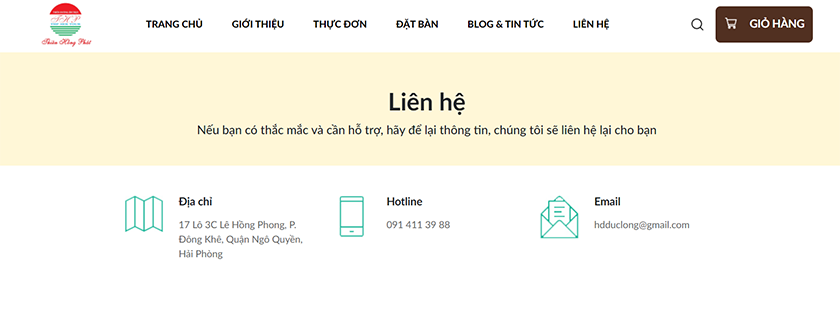 đặt b&agrave;n tr&ecirc;n website